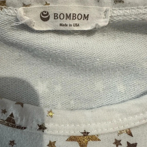 Bombom silver/gold accent star white t-shirt, XL - Picture 2 of 5